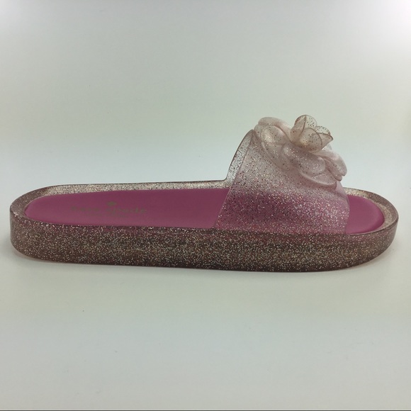 Kate Spade Glittery Jelly Flip Flop Pink Size 8B - Picture 4 of 8